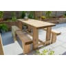 Forest Refectory Table and Sleeper Bench Set 750 x 1800 x 700mm