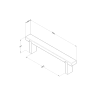 Forest Sleeper Bench 450 x 1800 x 200mm