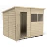 Forest Overlap Pressure Treated Pent Shed 8 x 6ft