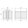 Forest Overlap Pressure Treated Apex Shed without Windows 8 x 6ft