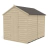 Forest Overlap Pressure Treated Apex Shed without Windows 8 x 6ft