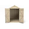 Forest Overlap Pressure Treated Double Door Apex Shed 8 x 6ft