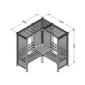 Forest Firenze Corner Arbour 1970 x 1800 x 1800mm