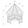 Forest Venetian Corner Arbour 2330 x 2500 x 1610mm