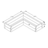Forest Caledonian Corner Raised Bed 280 x 1310 x 1310mm