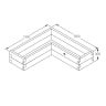 Forest Caledonian Corner Raised Bed 280 x 1310 x 1310mm