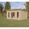 Forest Elmley Log Cabin Double Glazed 5.0m x 3.0m with 24kg Polyester Felt (No Underlay)