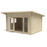 Forest Melbury Log Cabin Double Glazed 4.0m x 3.0m with 24kg Polyester Felt & Underlay