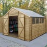 Forest Overlap Pressure Treated Double Door Apex Shed 10 x 10ft