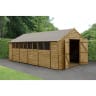 Forest Overlap Pressure Treated Double Door Apex Shed 10 x 20ft