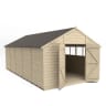 Forest Overlap Pressure Treated Double Door Apex Shed 10 x 20ft