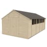 Forest Overlap Pressure Treated Double Door Apex Shed 10 x 20ft