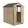 Forest Overlap Pressure Treated Apex Shed with 4 Windows 6 x 4ft