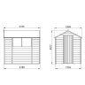 Forest Overlap Pressure Treated Apex Shed with Windows 7 x 5ft