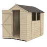 Forest Overlap Pressure Treated Apex Shed with Windows 7 x 5ft