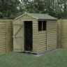Forest Overlap Pressure Treated Apex Shed with Windows 7 x 5ft