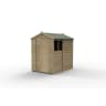 Forest Overlap Pressure Treated Apex Shed with Windows 7 x 5ft