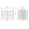 Forest Overlap Pressure Treated Double Door Apex Shed without Windows 8 x 6ft