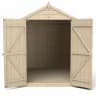 Forest Overlap Pressure Treated Double Door Apex Shed without Windows 8 x 6ft