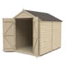 Forest Overlap Pressure Treated Double Door Apex Shed without Windows 8 x 6ft