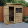 Forest Overlap Pressure Treated Pent Shed with 2 Windows 6 x 4ft