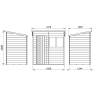 Forest Overlap Pressure Treated Pent Shed with 2 Windows 6 x 4ft