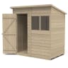 Forest Overlap Pressure Treated Pent Shed with 2 Windows 6 x 4ft
