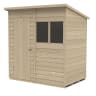 Forest Overlap Pressure Treated Pent Shed with 2 Windows 6 x 4ft