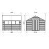 Forest Shiplap Dip Treated Double Door Apex Shed 10 x 10ft