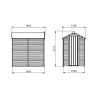 Forest Shiplap Dip Treated Apex Shed without Windows 6 x 4ft