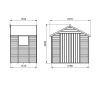 Forest Shiplap Dip Treated Double Door Apex Shed 7 x 5ft