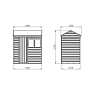 Forest Shiplap Dip Treated Reverse Apex Shed 6 x 4ft