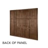 Forest Pressure Treated Closeboard Fence Panel 1.83m x 1.85m Brown Pack of 3