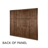 Forest Pressure Treated Closeboard Fence Panel 1.83m x 1.85m Brown Pack of 4