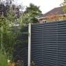 Forest Contemporary Double Slatted Fence Panel 6ft x 6ft (1.8m x 1.8m) Anthracite Grey Pack of 5