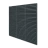 Forest Contemporary Double Slatted Fence Panel 6ft x 6ft (1.8m x 1.8m) Anthracite Grey Pack of 5
