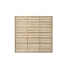 Forest Pressure Treated Contemporary Slatted Fence Panel 6ft x 6ft (1.8m x 1.8m) Pack of 5