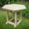 Forest Hexagonal Wooden Garden Gazebo with Thatched Roof Furnished 3.6m Cream - Installed