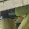 Forest Hexagonal Wooden Garden Gazebo with Thatched Roof Furnished 3.6m Green - Installed