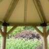 Forest Hexagonal Wooden Garden Gazebo With Cedar Roof 3m - Installed