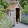 Forest Retreat Shed 6 x 4ft Painted Pebble Grey - Installed