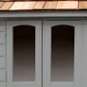 Forest Retreat Shed 8 x 5ft Painted Pebble Grey - Installed