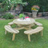 Forest Circular Picnic Table 720 x 2060 x 2060mm