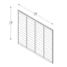 Forest Pressure Treated Superlap Fence Panel 6ft x 5ft (1.83m x 1.52m)