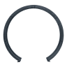 Free Standing Flower Circle Black With Bold Down