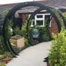 Free Standing Flower Circle Black With Spike