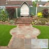 Natural Paving Circle Kit 2 Ring 2400mm Diameter Golden Fossil