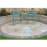 Natural Paving Circle Kit 3 Ring 3000mm Diameter Golden Fossil