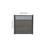Piranha Bolt Down Composite Fence Kit with Diagonal Trellis 1800mm Antique Grey 