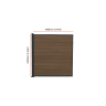 Piranha Bolt Down Composite Fence Kit 1800mm Brown Cedar